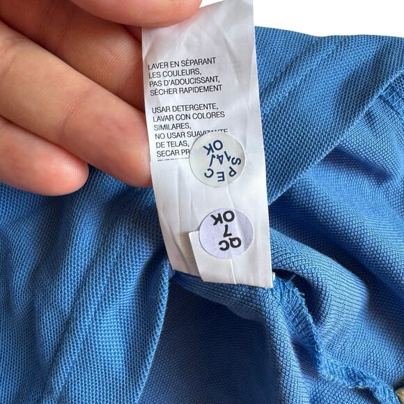 IZOD Advantage Polo Shirt Men’s L Blue Stretch Performance Golf Casual Top - Picture 4 of 12